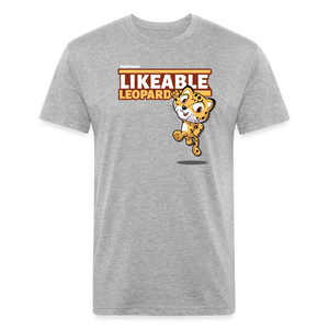 Likeable Leopard Character Comfort Adult Tee - heather gray