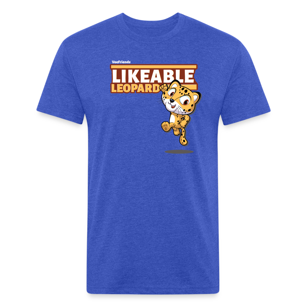 Likeable Leopard Character Comfort Adult Tee - heather royal