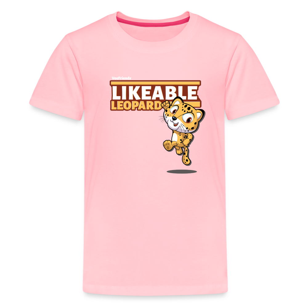 Likeable Leopard Character Comfort Kids Tee - pink