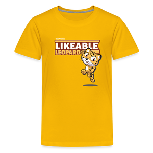 Likeable Leopard Character Comfort Kids Tee - sun yellow