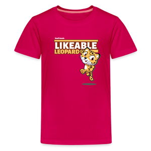 Likeable Leopard Character Comfort Kids Tee - dark pink