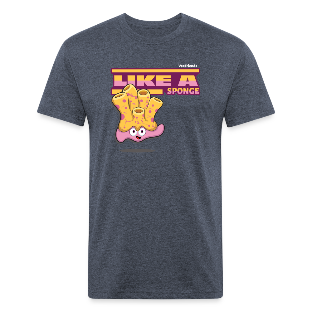 Like A Sponge Character Comfort Adult Tee - heather navy