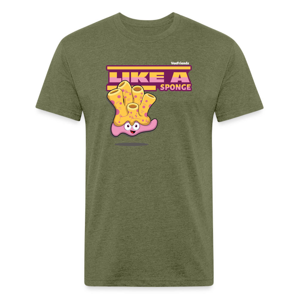 Like A Sponge Character Comfort Adult Tee - heather military green