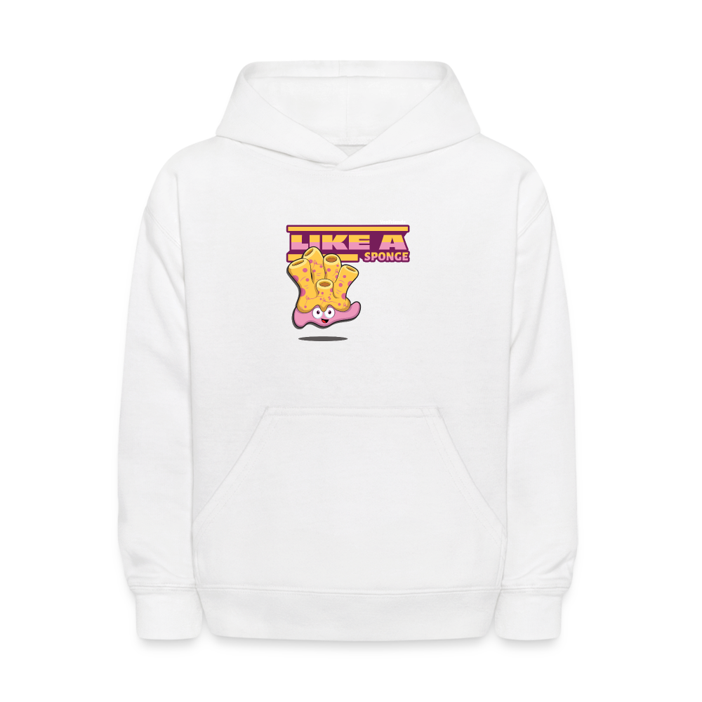 Like A Sponge Character Comfort Kids Hoodie - white