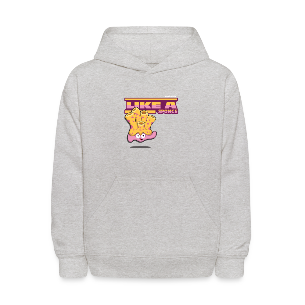 Like A Sponge Character Comfort Kids Hoodie - heather gray