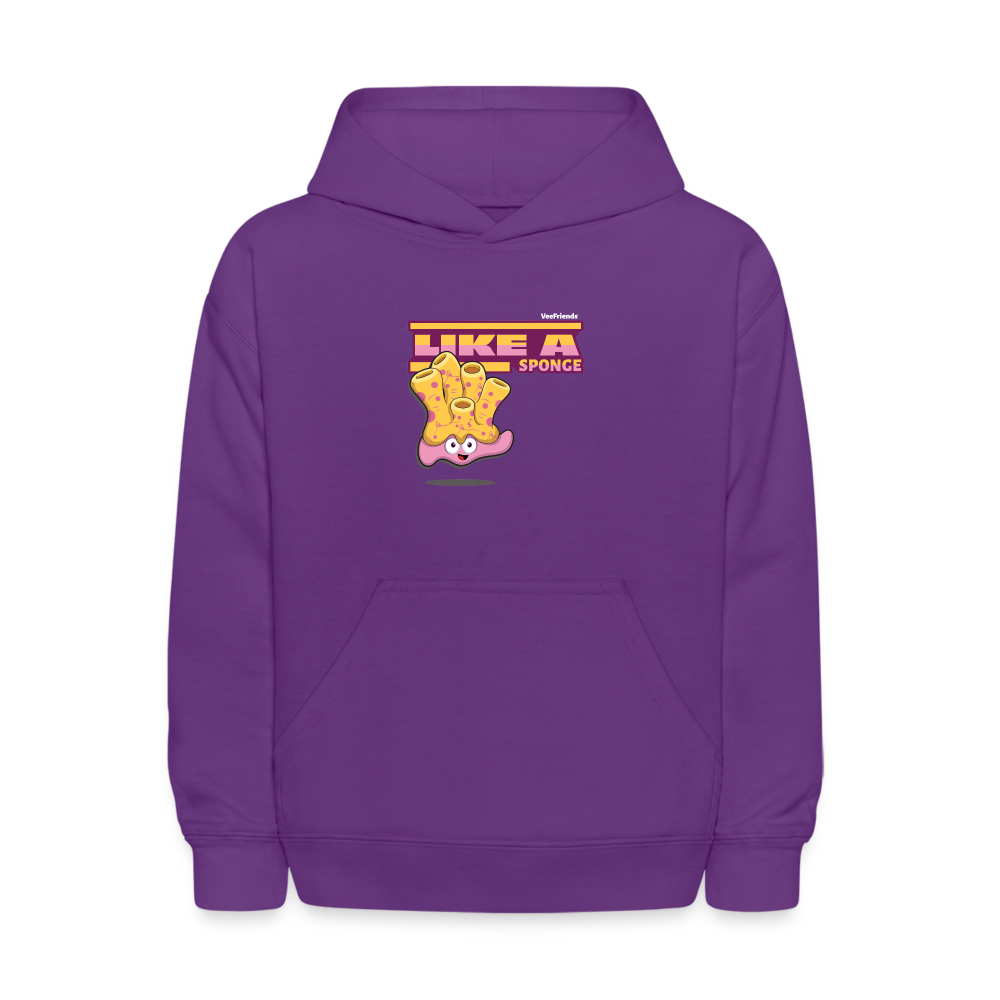 Like A Sponge Character Comfort Kids Hoodie - purple