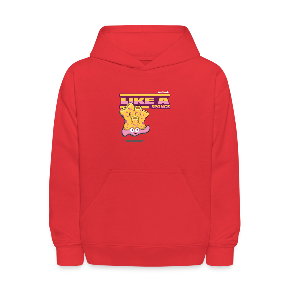 Like A Sponge Character Comfort Kids Hoodie - red