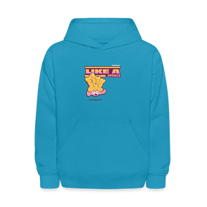 
            
                Load image into Gallery viewer, Like A Sponge Character Comfort Kids Hoodie - turquoise
            
        