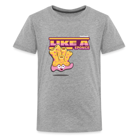 Like A Sponge Character Comfort Kids Tee - heather gray