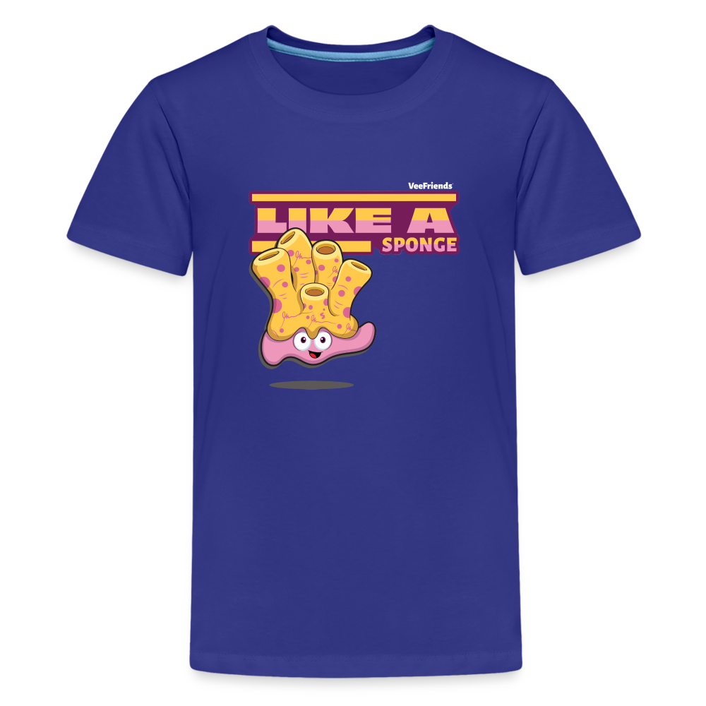 Like A Sponge Character Comfort Kids Tee - royal blue