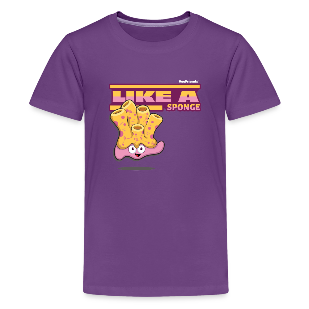 Like A Sponge Character Comfort Kids Tee - purple