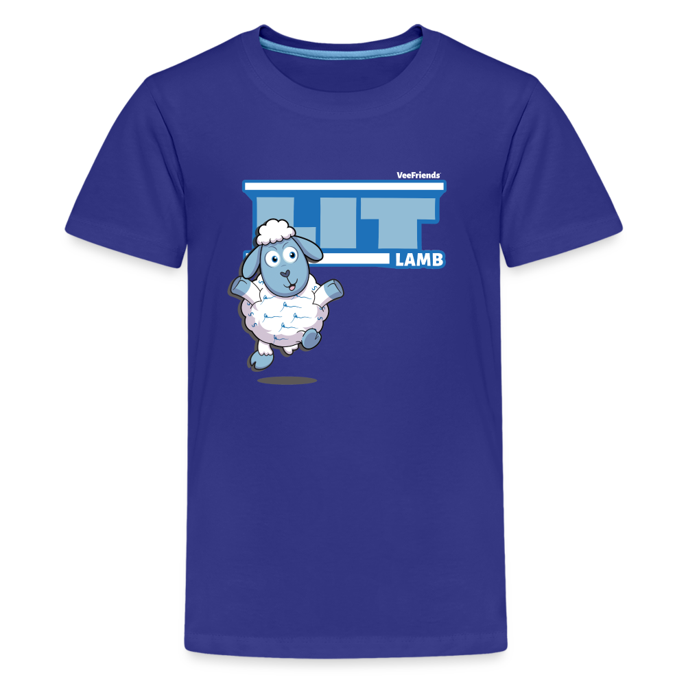 Lit Lamb Character Comfort Kids Tee - royal blue