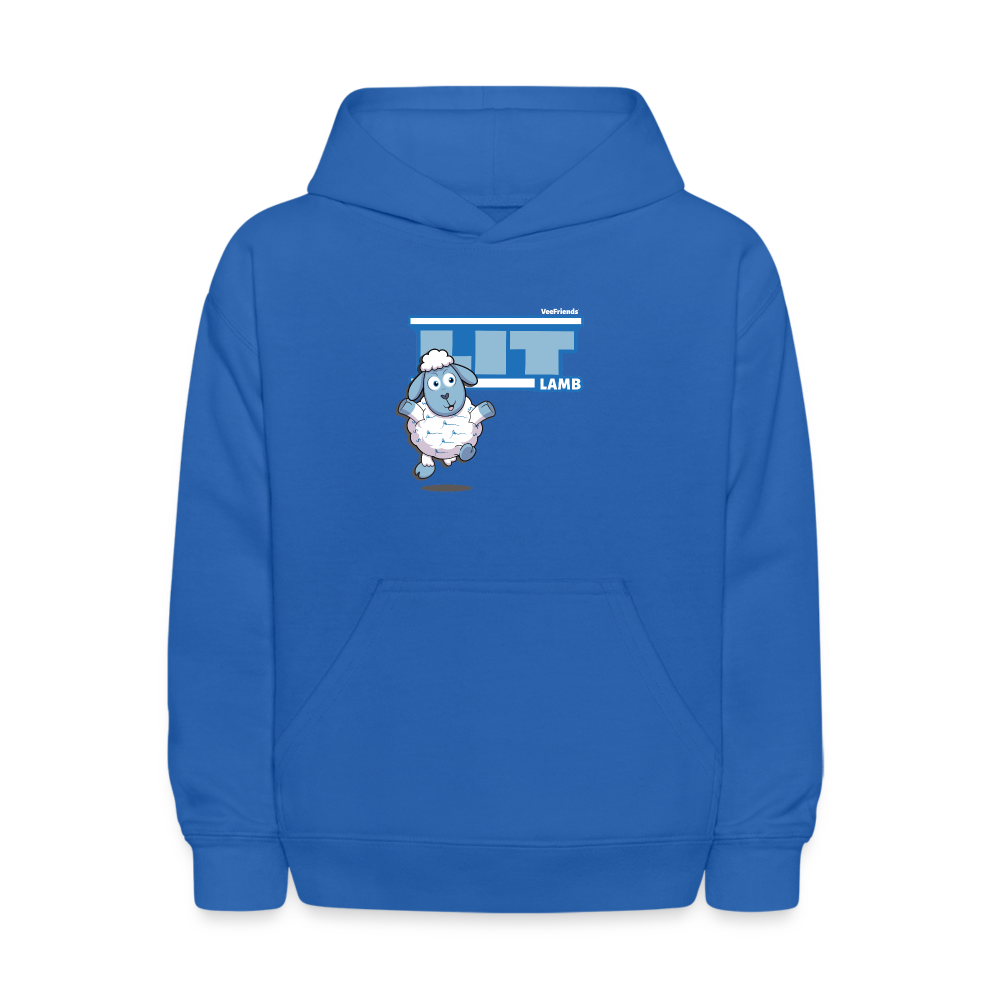 Lit Lamb Character Comfort Kids Hoodie - royal blue