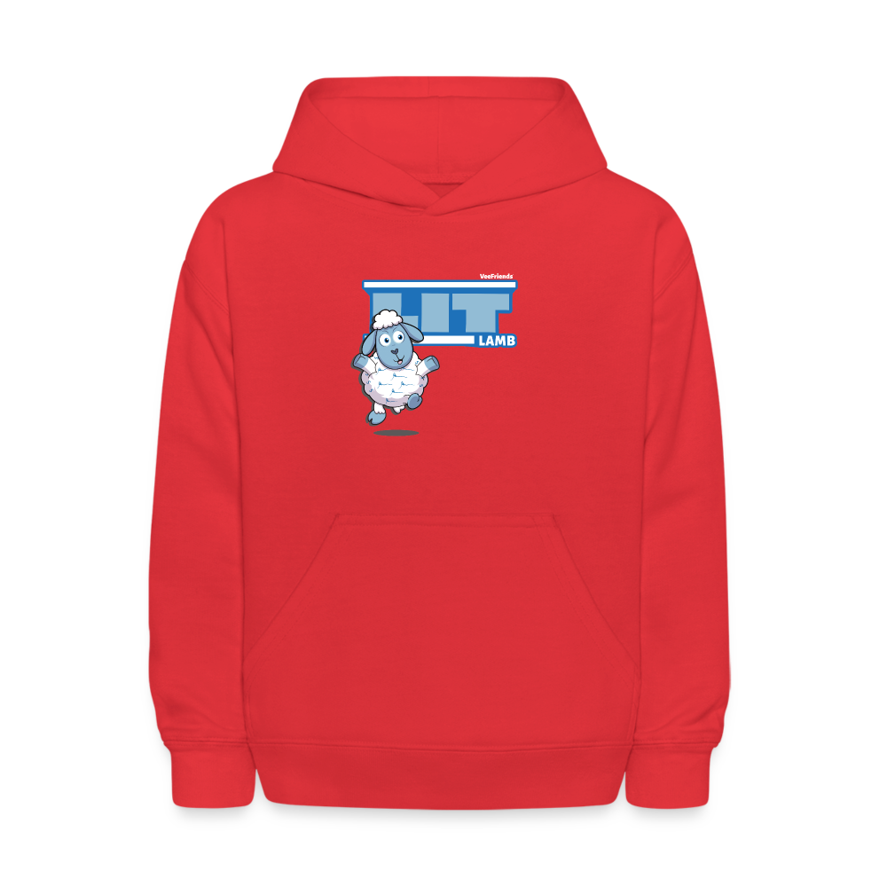 Lit Lamb Character Comfort Kids Hoodie - red