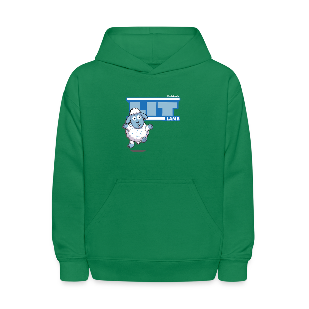 Lit Lamb Character Comfort Kids Hoodie - kelly green