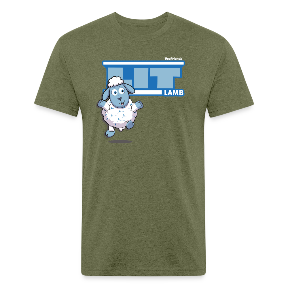 
            
                Load image into Gallery viewer, Lit Lamb Character Comfort Adult Tee - heather military green
            
        