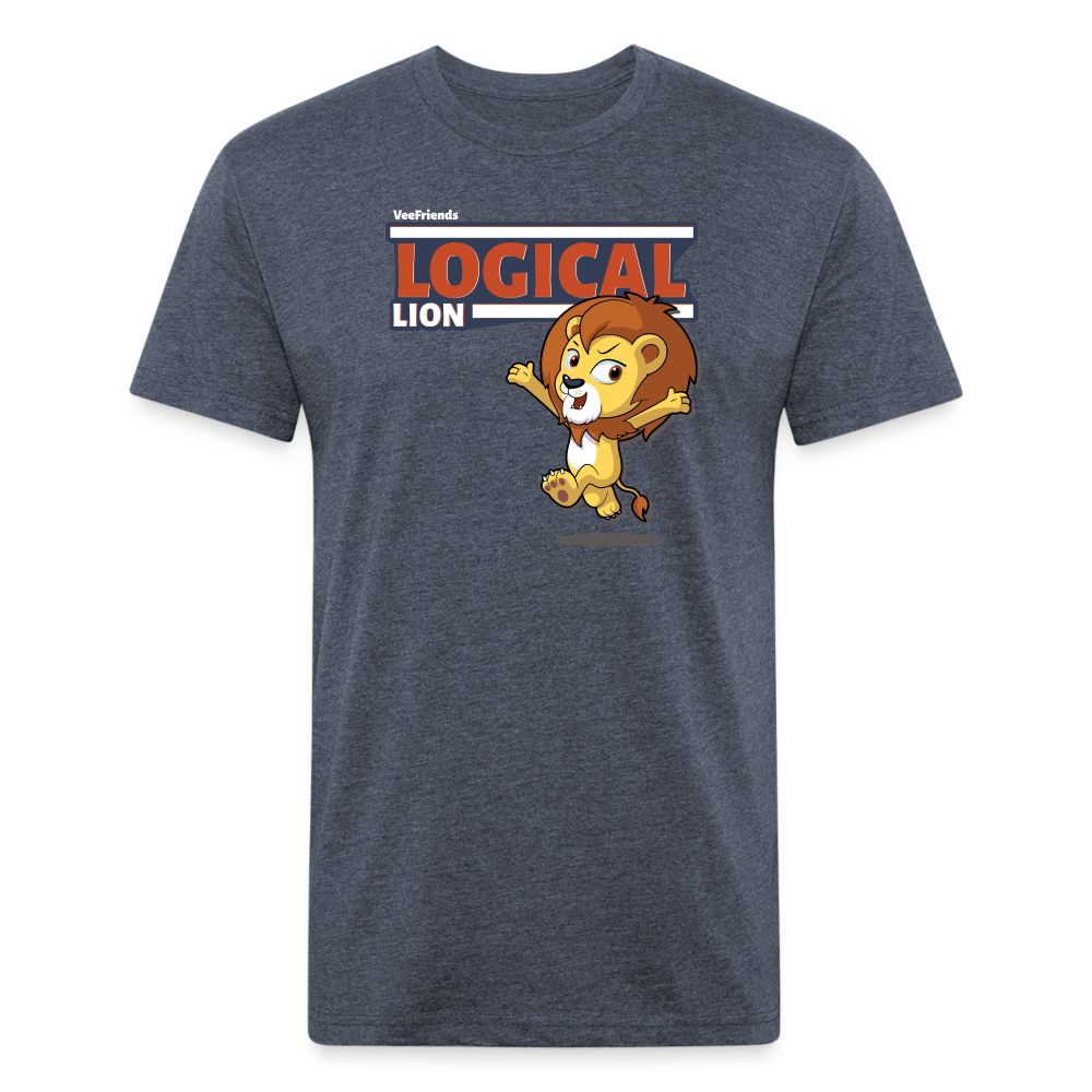 Logical Lion Character Comfort Adult Tee - heather navy