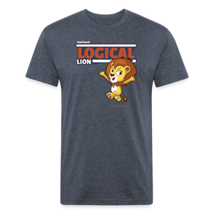 Logical Lion Character Comfort Adult Tee - heather navy