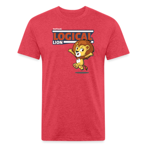 Logical Lion Character Comfort Adult Tee - heather red
