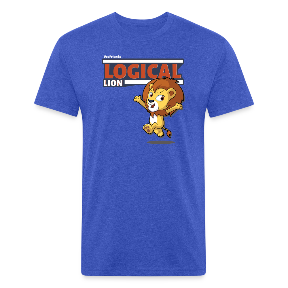 Logical Lion Character Comfort Adult Tee - heather royal