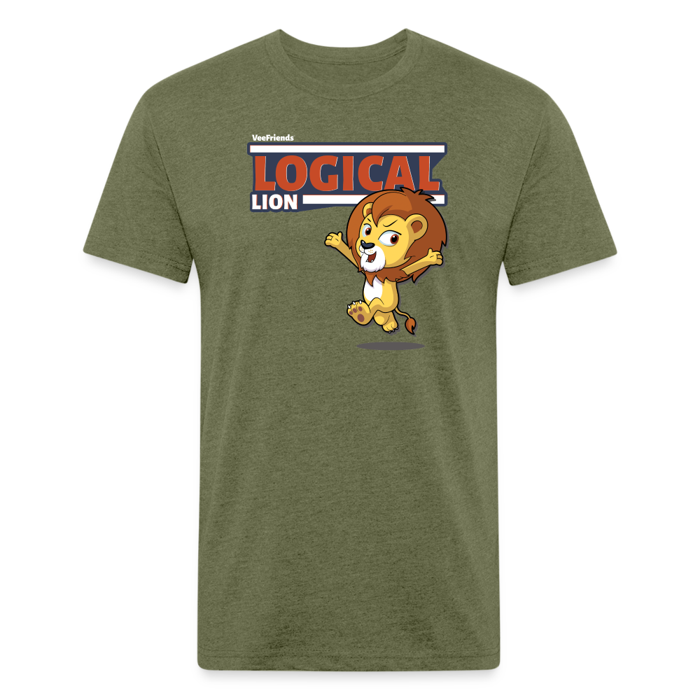 Logical Lion Character Comfort Adult Tee - heather military green
