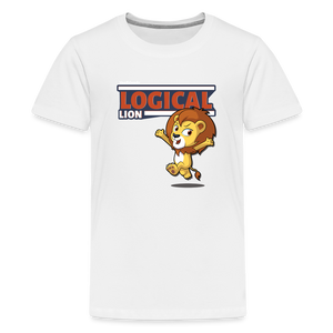 Logical Lion Character Comfort Kids Tee - white