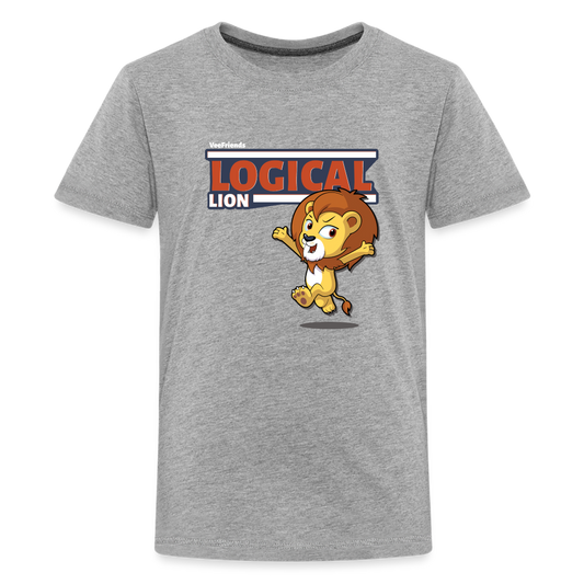 Logical Lion Character Comfort Kids Tee - heather gray