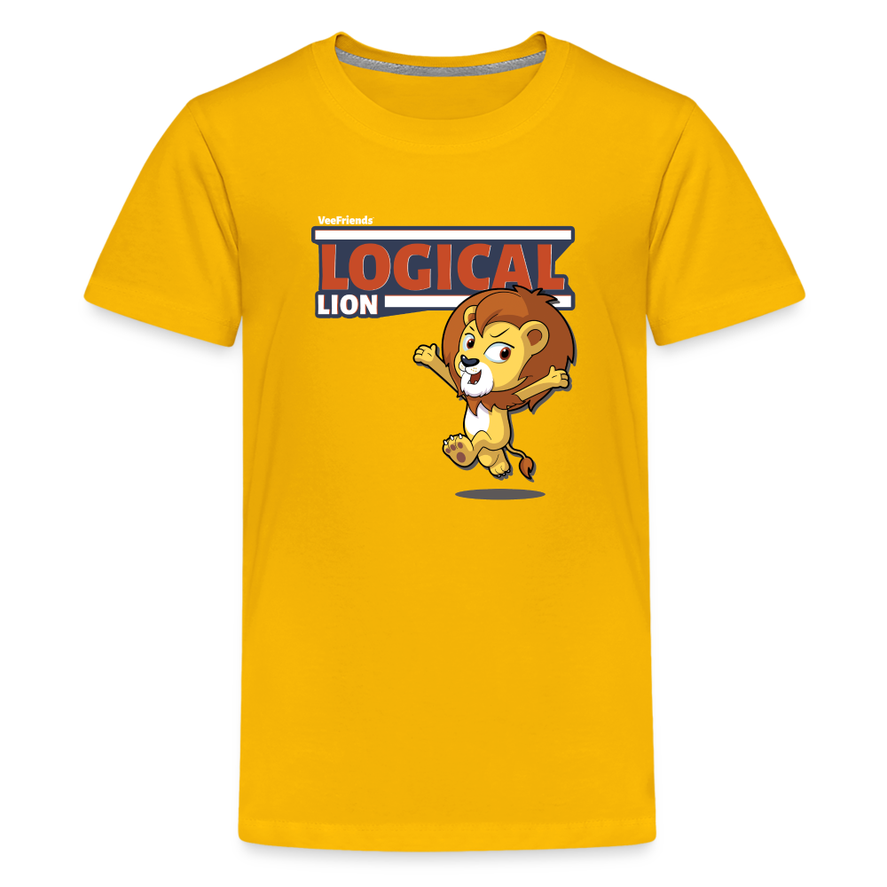 Logical Lion Character Comfort Kids Tee - sun yellow