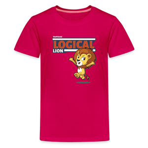 Logical Lion Character Comfort Kids Tee - dark pink