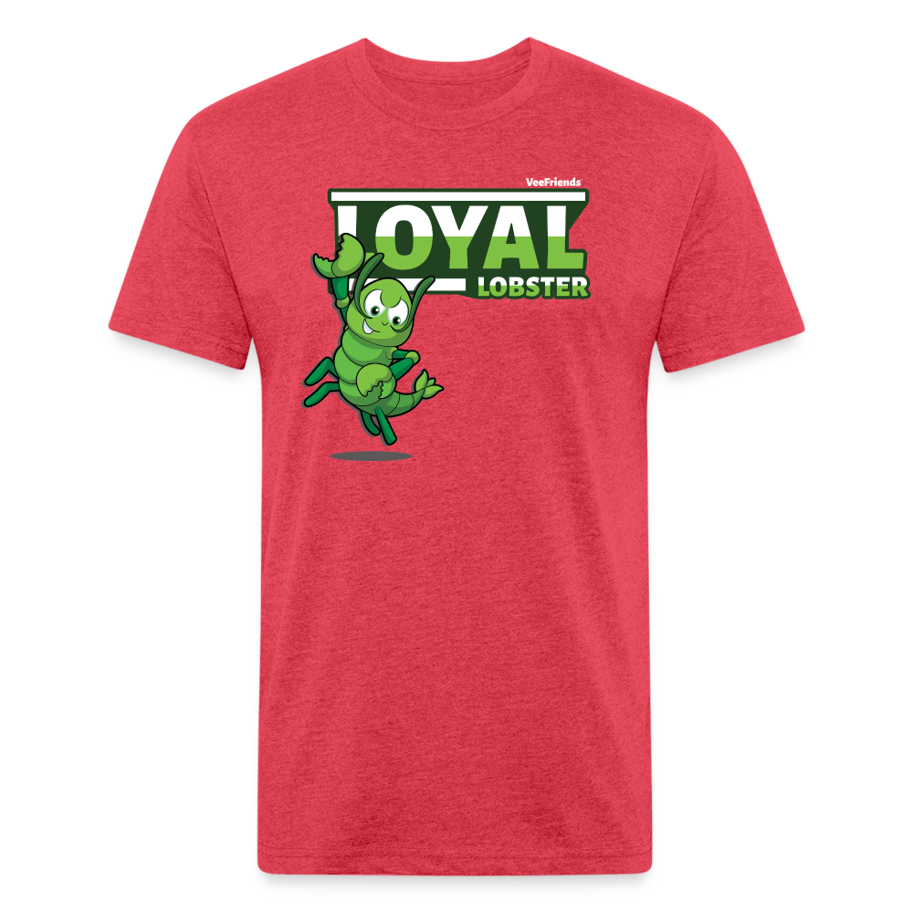 Loyal Lobster Character Comfort Adult Tee - heather red