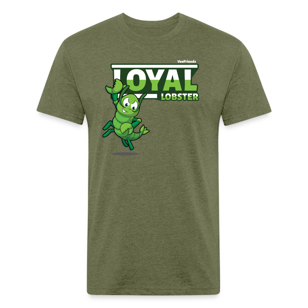 Loyal Lobster Character Comfort Adult Tee - heather military green