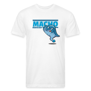 Macho Manta Ray Character Comfort Adult Tee - white