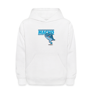 
            
                Load image into Gallery viewer, Macho Manta Ray Character Comfort Kids Hoodie - white
            
        
