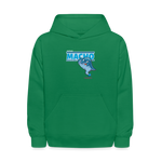 Macho Manta Ray Character Comfort Kids Hoodie - kelly green