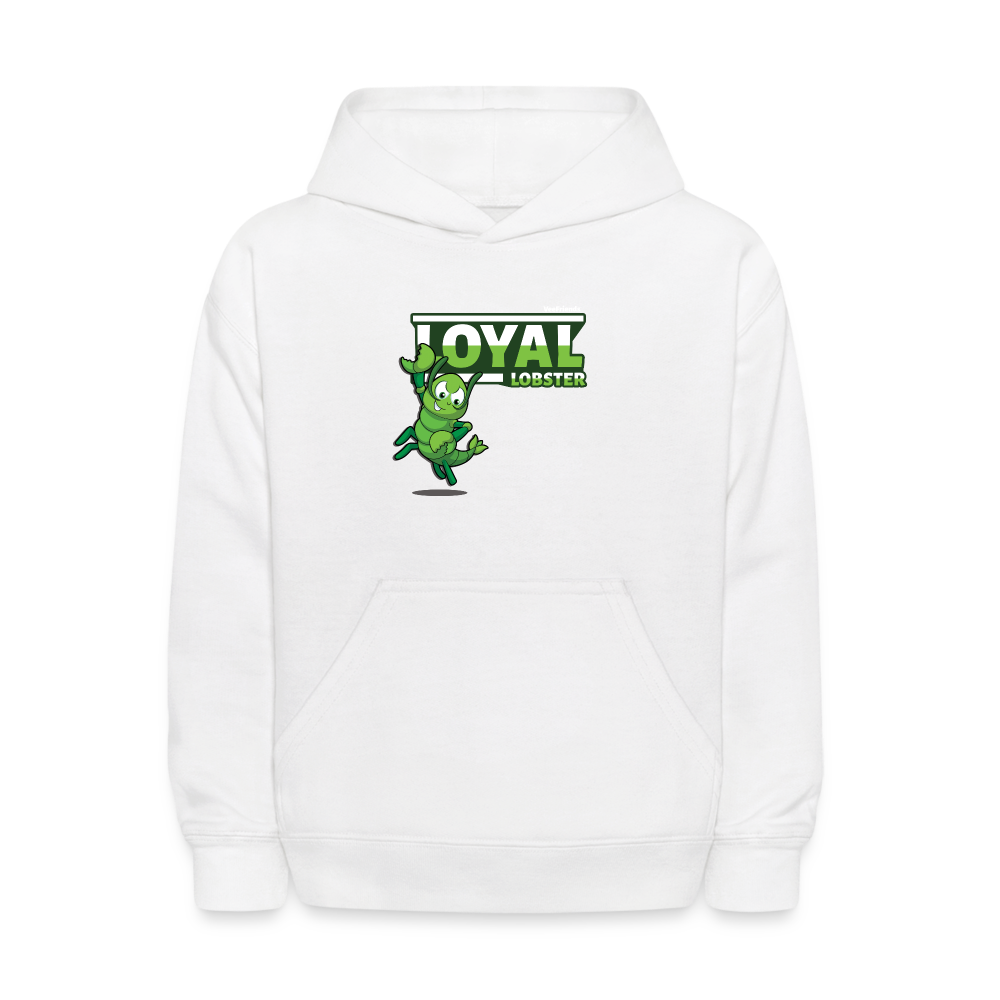 Loyal Lobster Character Comfort Kids Hoodie - white