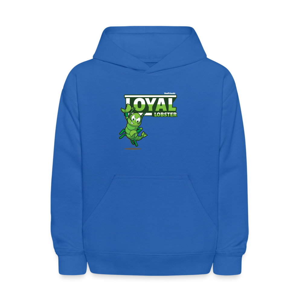 Loyal Lobster Character Comfort Kids Hoodie - royal blue