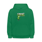 Loyal Lobster Character Comfort Kids Hoodie - kelly green