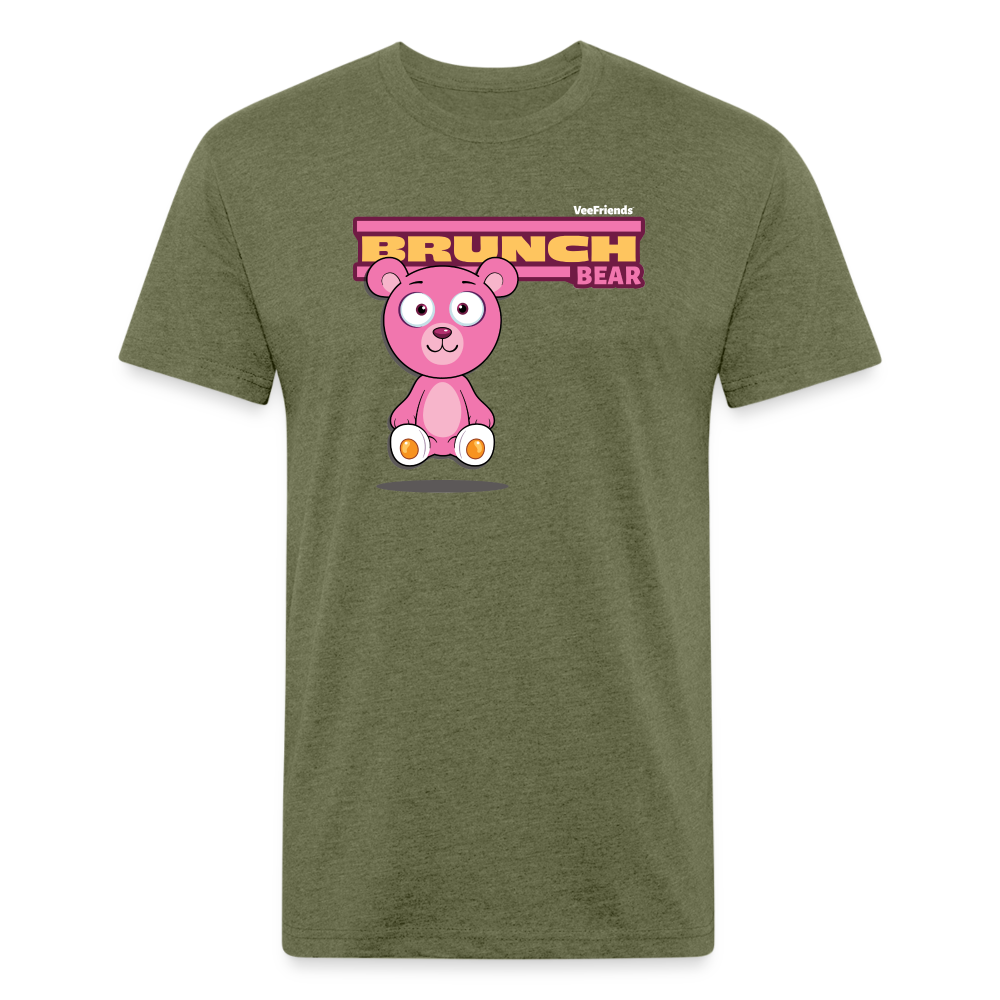 Brunch Bear Character Comfort Adult Tee (Holder Claim) - heather military green