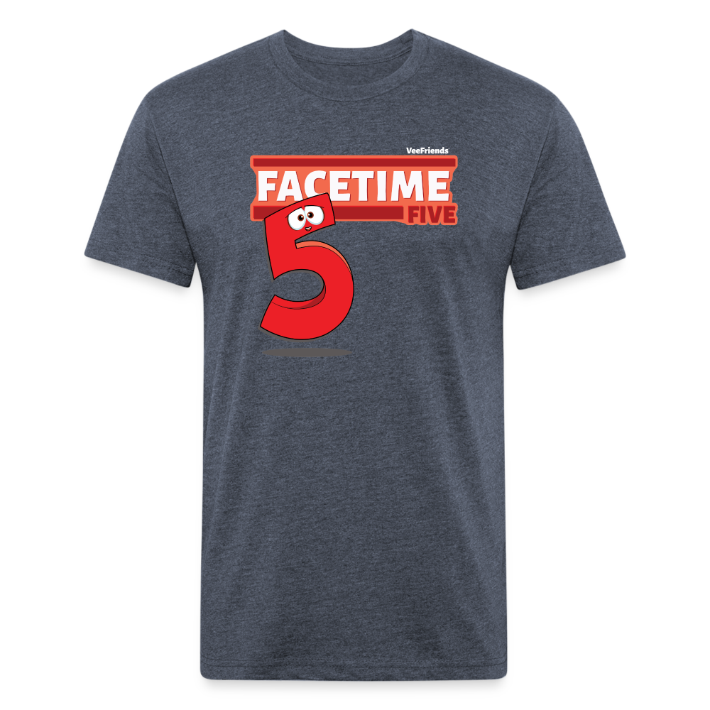 Facetime Five Character Comfort Adult Tee (Holder Claim) - heather navy