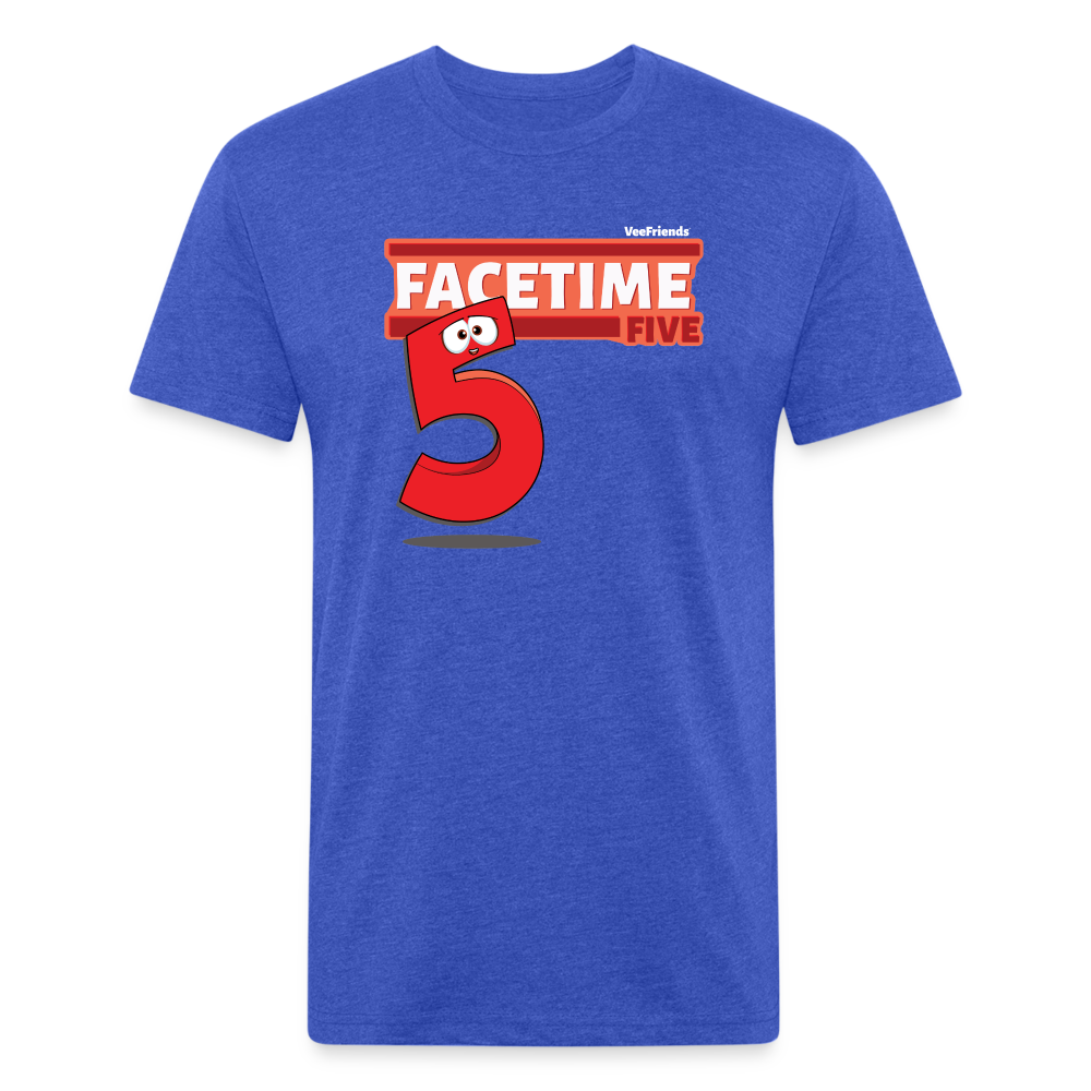 Facetime Five Character Comfort Adult Tee (Holder Claim) - heather royal