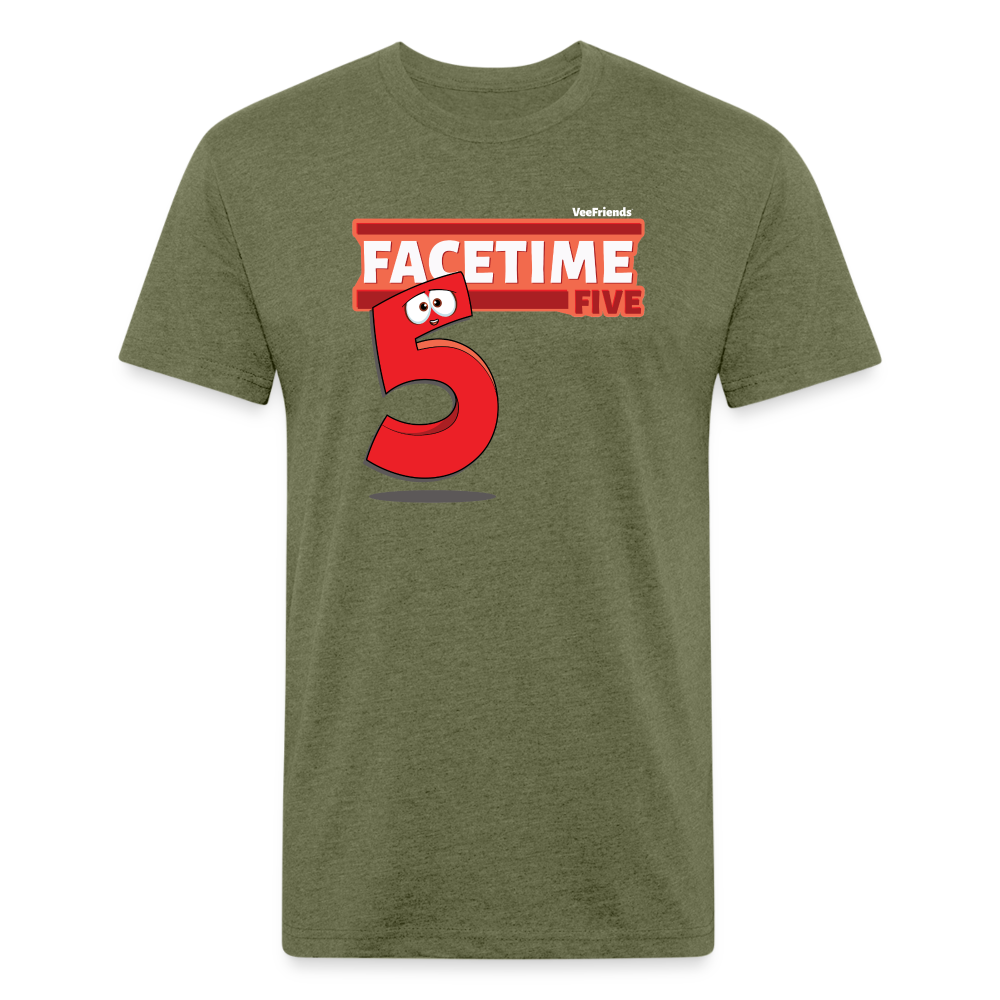 
            
                Load image into Gallery viewer, Facetime Five Character Comfort Adult Tee (Holder Claim) - heather military green
            
        