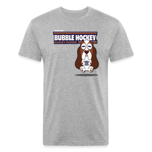 
            
                Load image into Gallery viewer, Bubble Hockey Basset Hound Character Comfort Adult Tee (Holder Claim) - heather gray
            
        