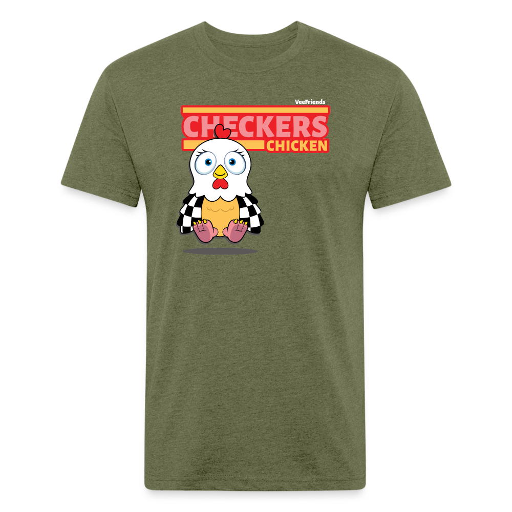 
            
                Load image into Gallery viewer, Checkers Chicken Character Comfort Adult Tee (Holder Claim) - heather military green
            
        