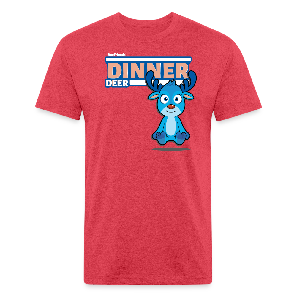 Dinner Deer Character Comfort Adult Tee (Holder Claim) - heather red