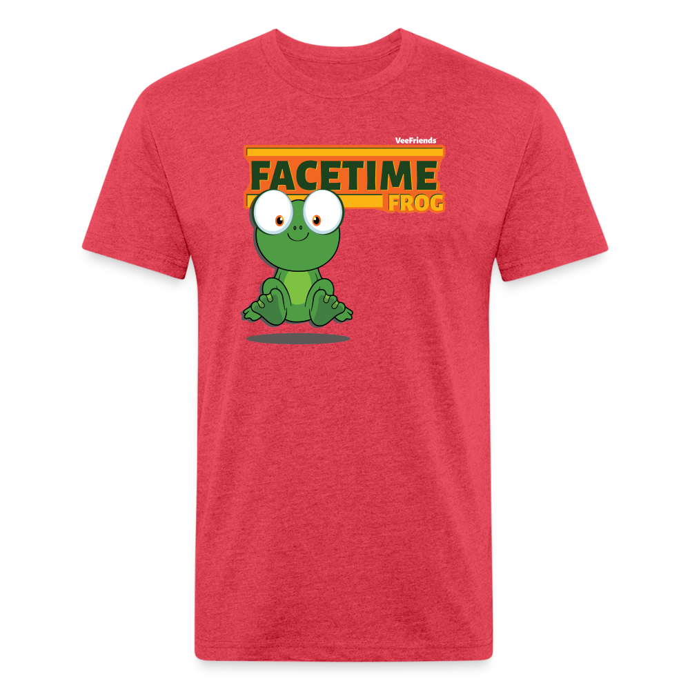 Facetime Frog Character Comfort Adult Tee (Holder Claim) - heather red