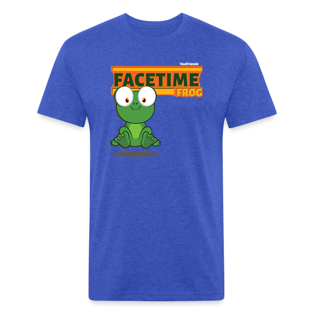 Facetime Frog Character Comfort Adult Tee (Holder Claim) - heather royal