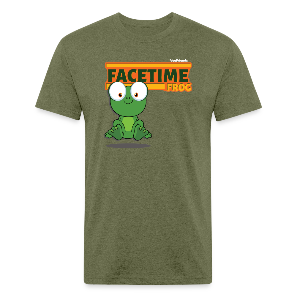 Facetime Frog Character Comfort Adult Tee (Holder Claim) - heather military green