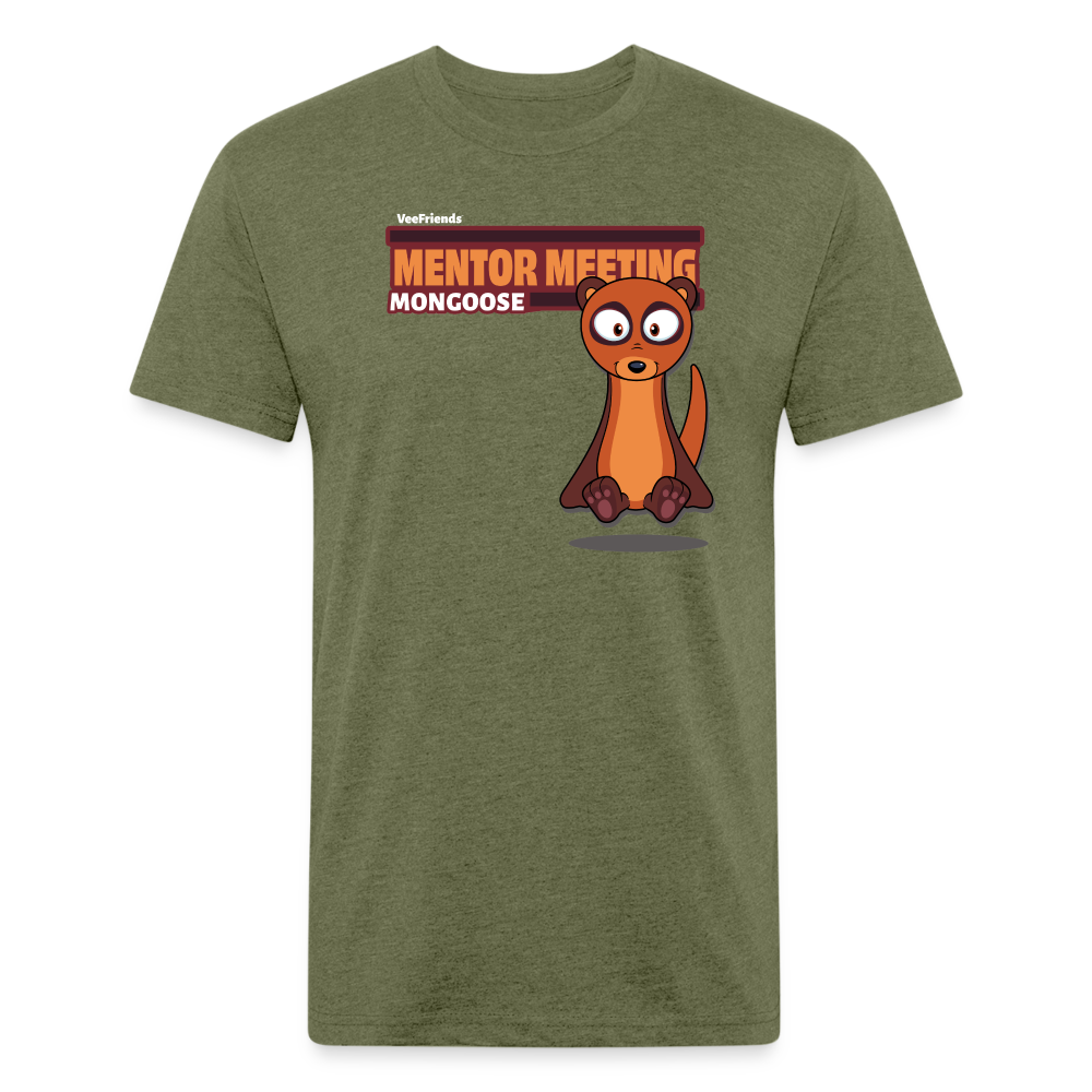 Mentor Meeting Mongoose Character Comfort Adult Tee (Holder Claim) - heather military green