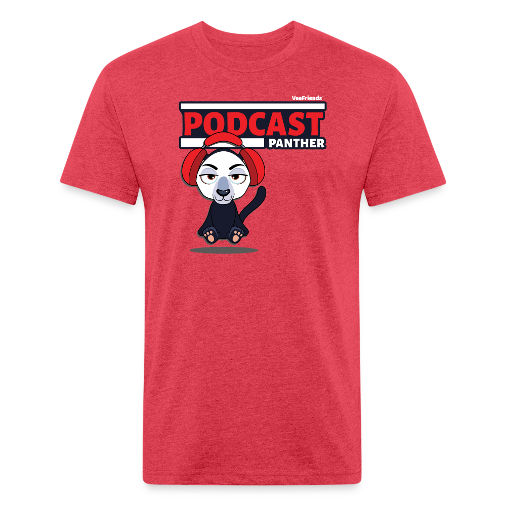 Podcast Panther Character Comfort Adult Tee (Holder Claim) - heather red