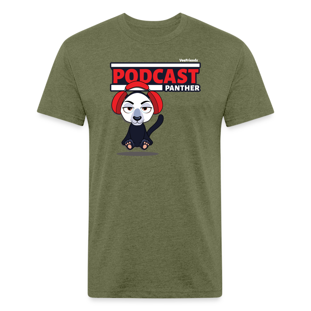 Podcast Panther Character Comfort Adult Tee (Holder Claim) - heather military green
